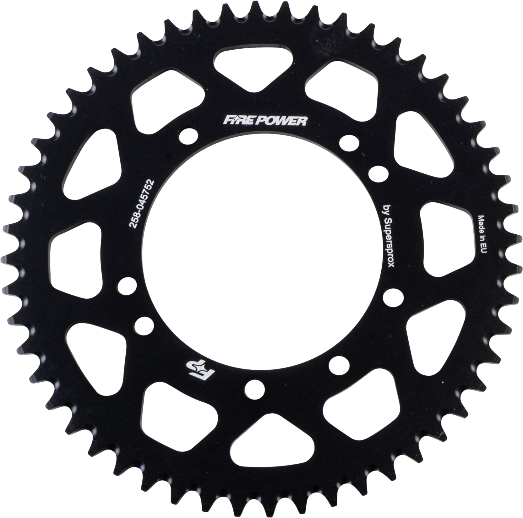 FIRE POWER REAR SPROCKET ALUMINUM 52T BLK - FPA-457-52-BLK