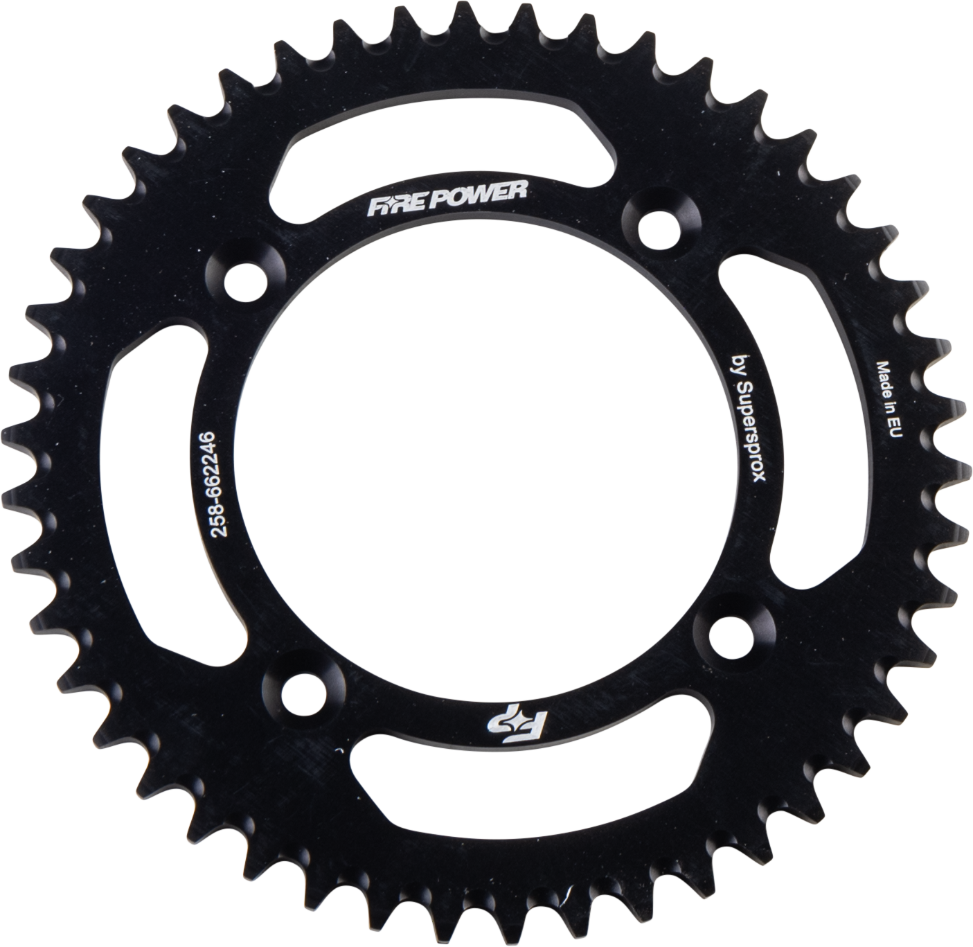 FIRE POWER REAR SPROCKET ALUMINUM 46T BLK - FPA-6622-46-BLK