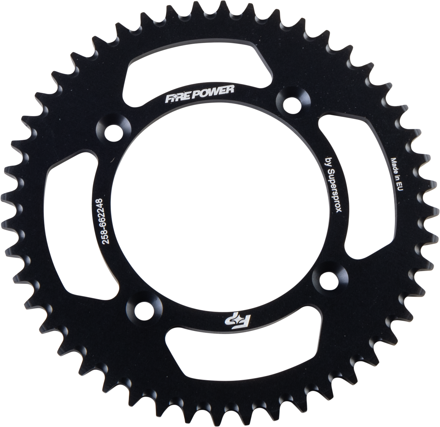 FIRE POWER REAR SPROCKET ALUMINUM 48T BLK - FPA-6622-48-BLK