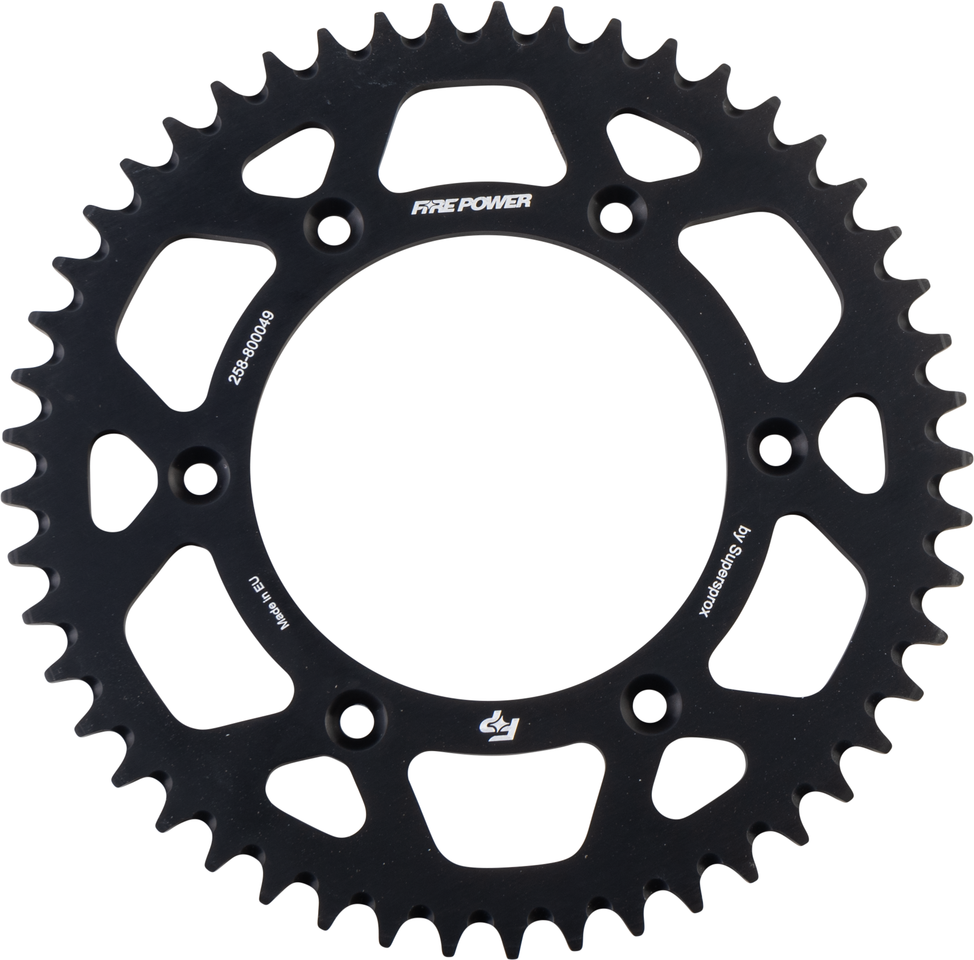 FIRE POWER REAR SPROCKET ALUMINUM 49T BLK - FPA-8000-49-BLK