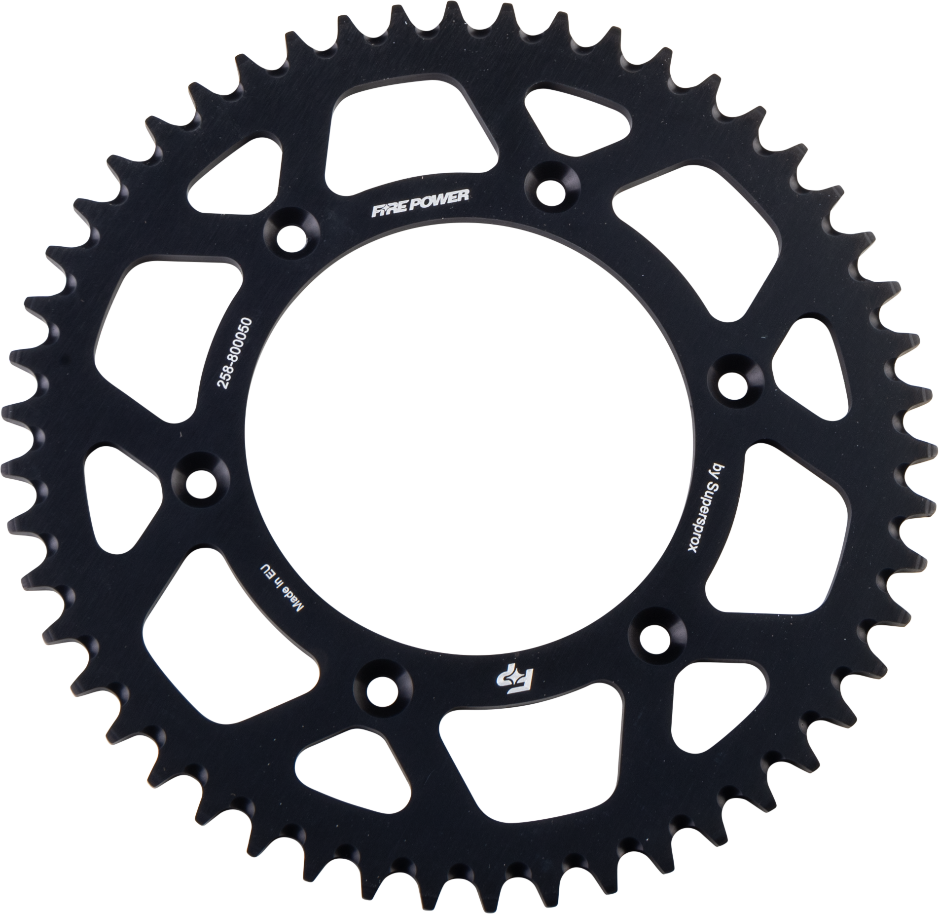 FIRE POWER REAR SPROCKET ALUMINUM 50T BLK - FPA-8000-50-BLK