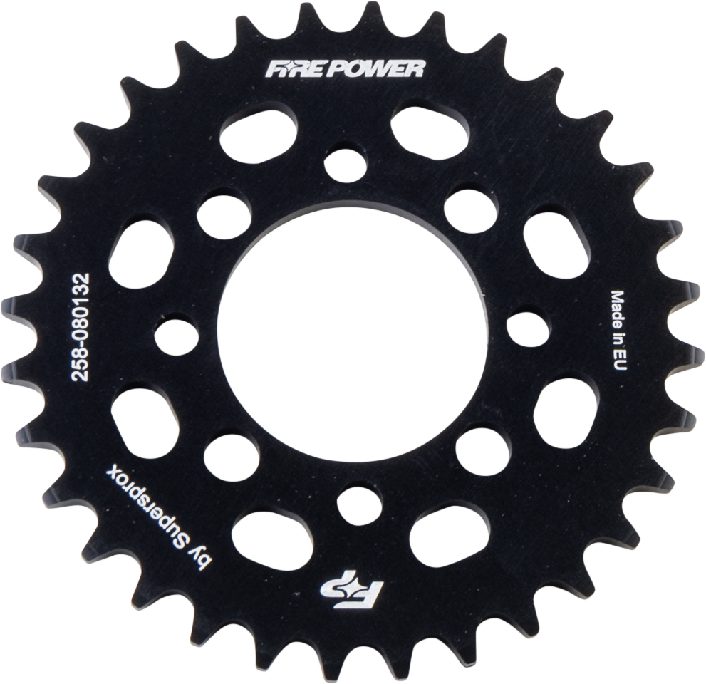FIRE POWER REAR SPROCKET ALUMINUM 32T BLK - FPA-801-32-BLK