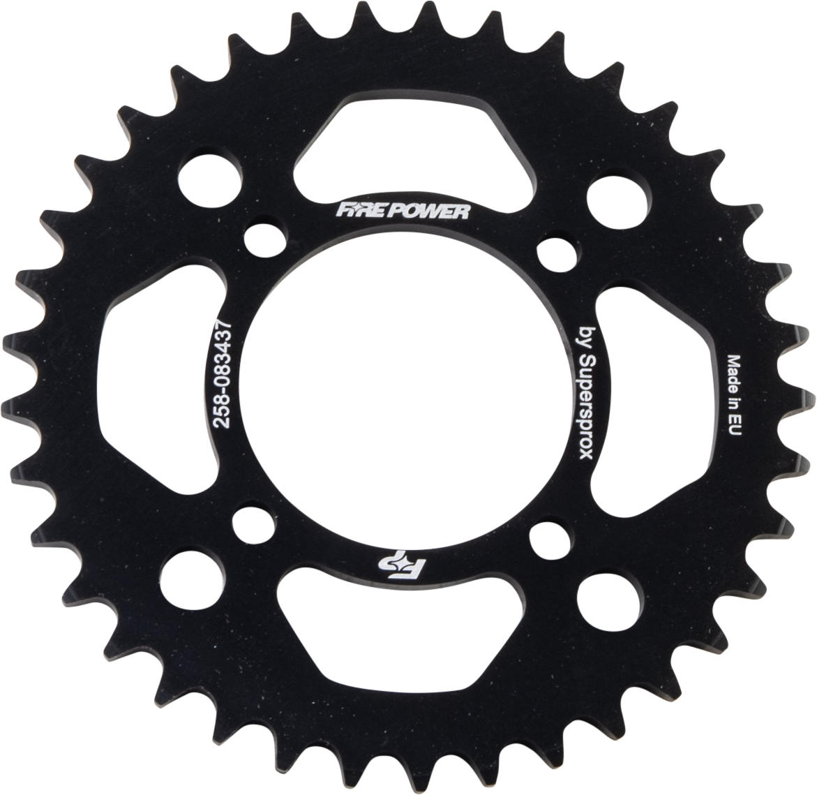 FIRE POWER REAR SPROCKET ALUMINUM 37T BLK - FPA-834-37-BLK