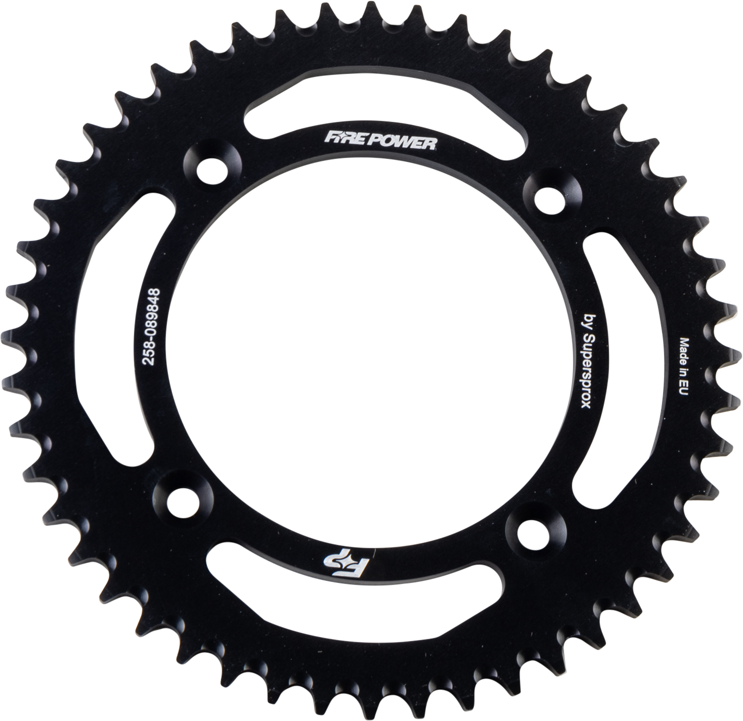 FIRE POWER REAR SPROCKET ALUMINUM 48T BLK - FPA-898-48-BLK