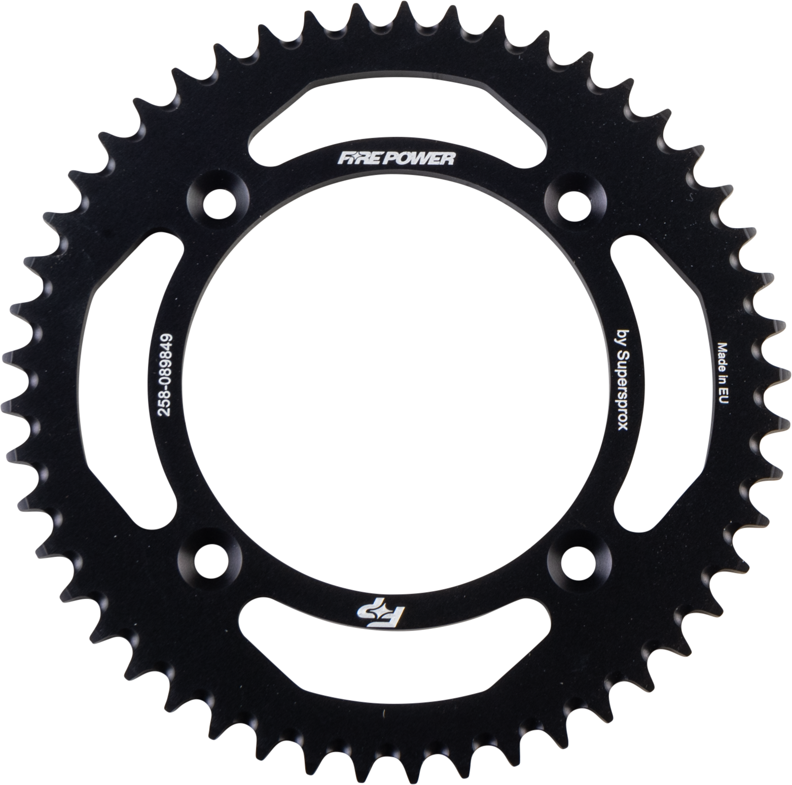 FIRE POWER REAR SPROCKET ALUMINUM 49T BLK - FPA-898-49-BLK