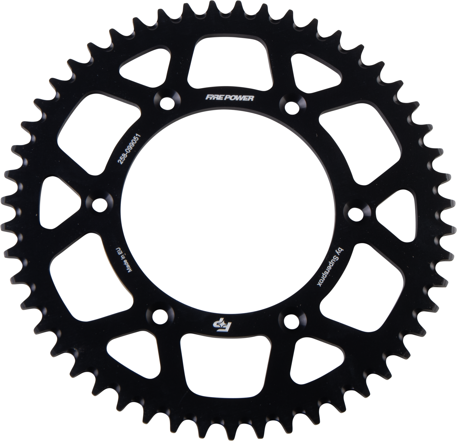 FIRE POWER REAR SPROCKET ALUMINUM 51T BLK - FPA-990-51-BLK