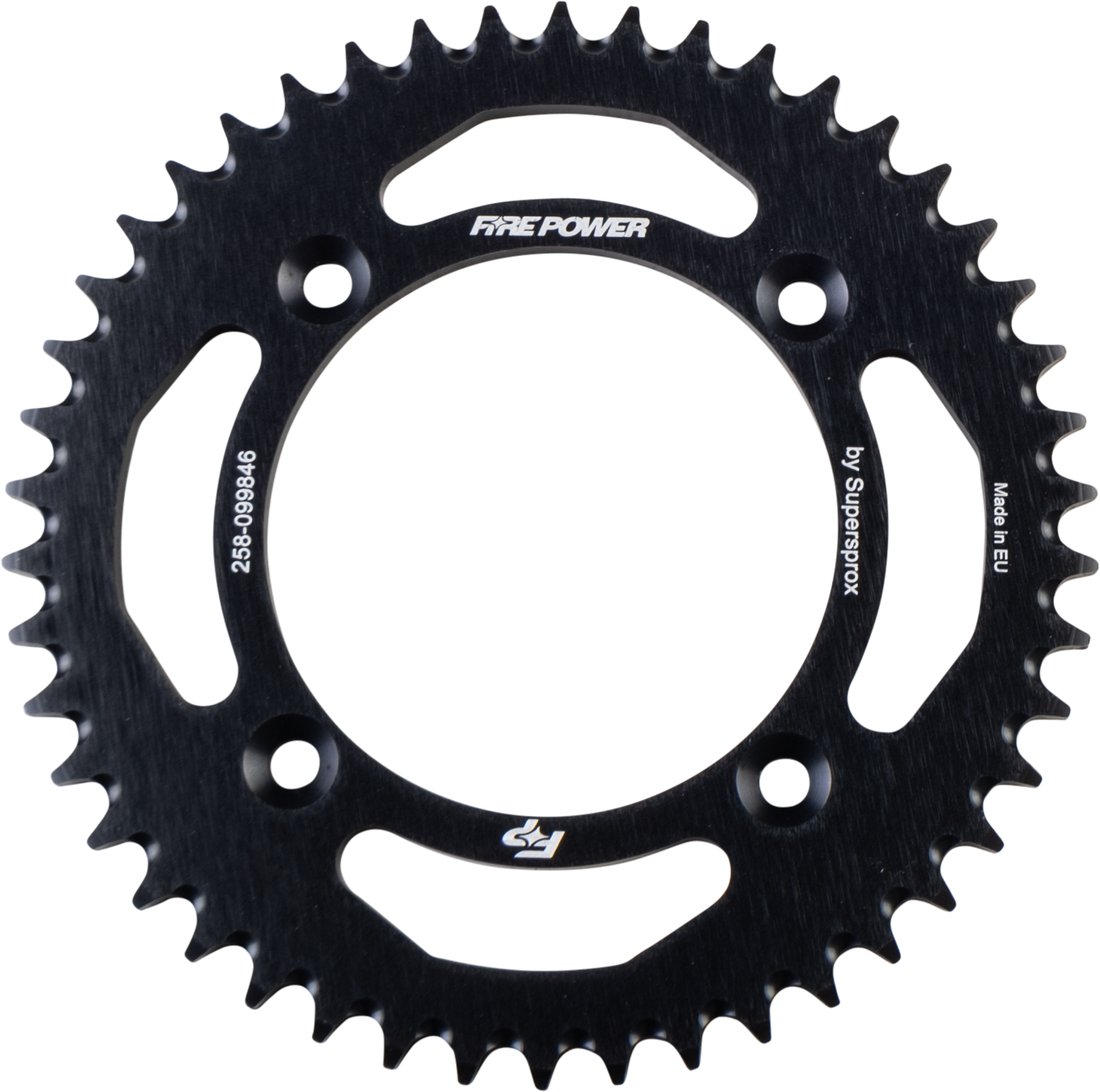 FIRE POWER REAR SPROCKET ALUMINUM 46T BLK - FPA-998-46-BLK