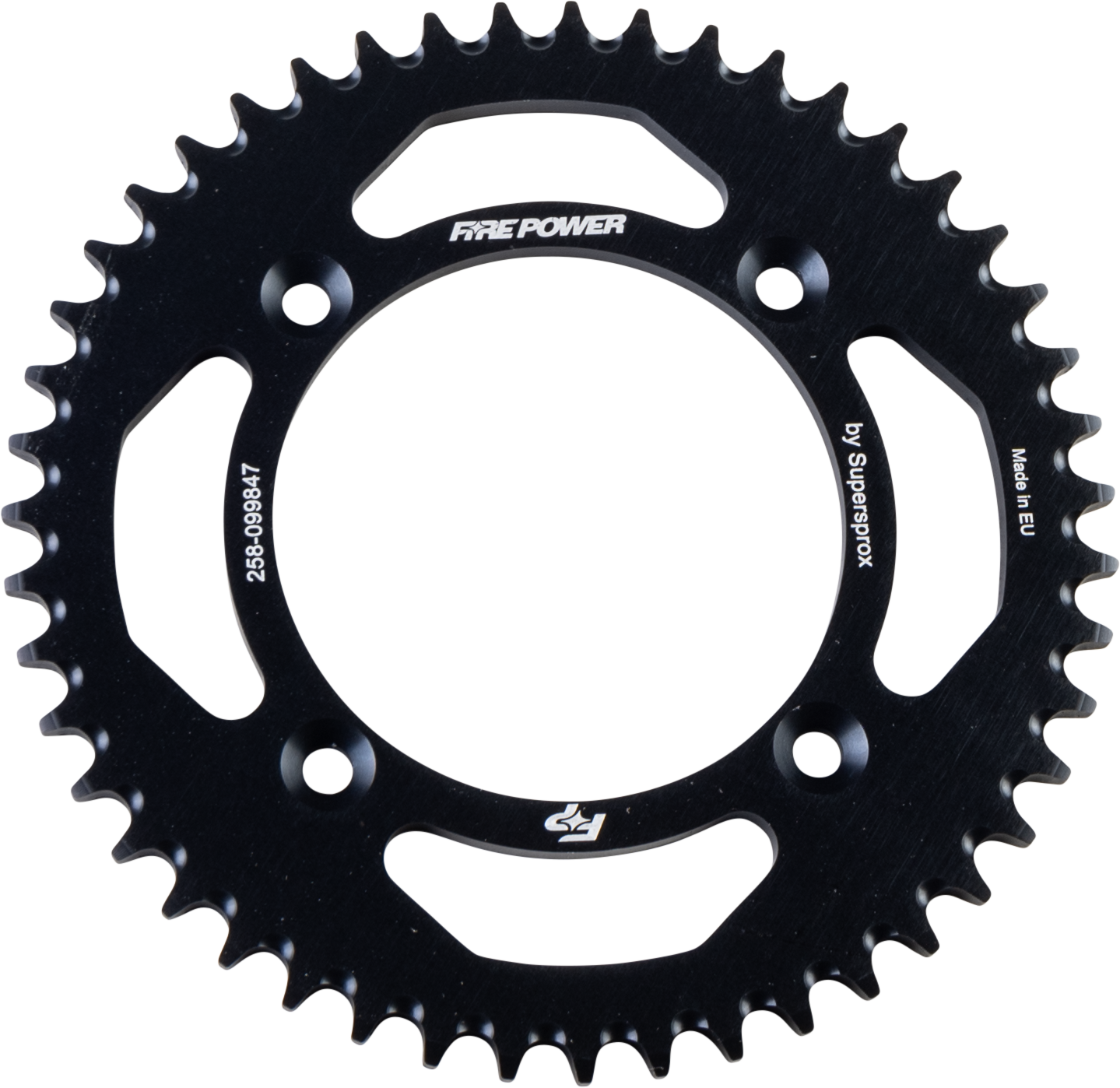 FIRE POWER REAR SPROCKET ALUMINUM 47T BLK - FPA-998-47-BLK