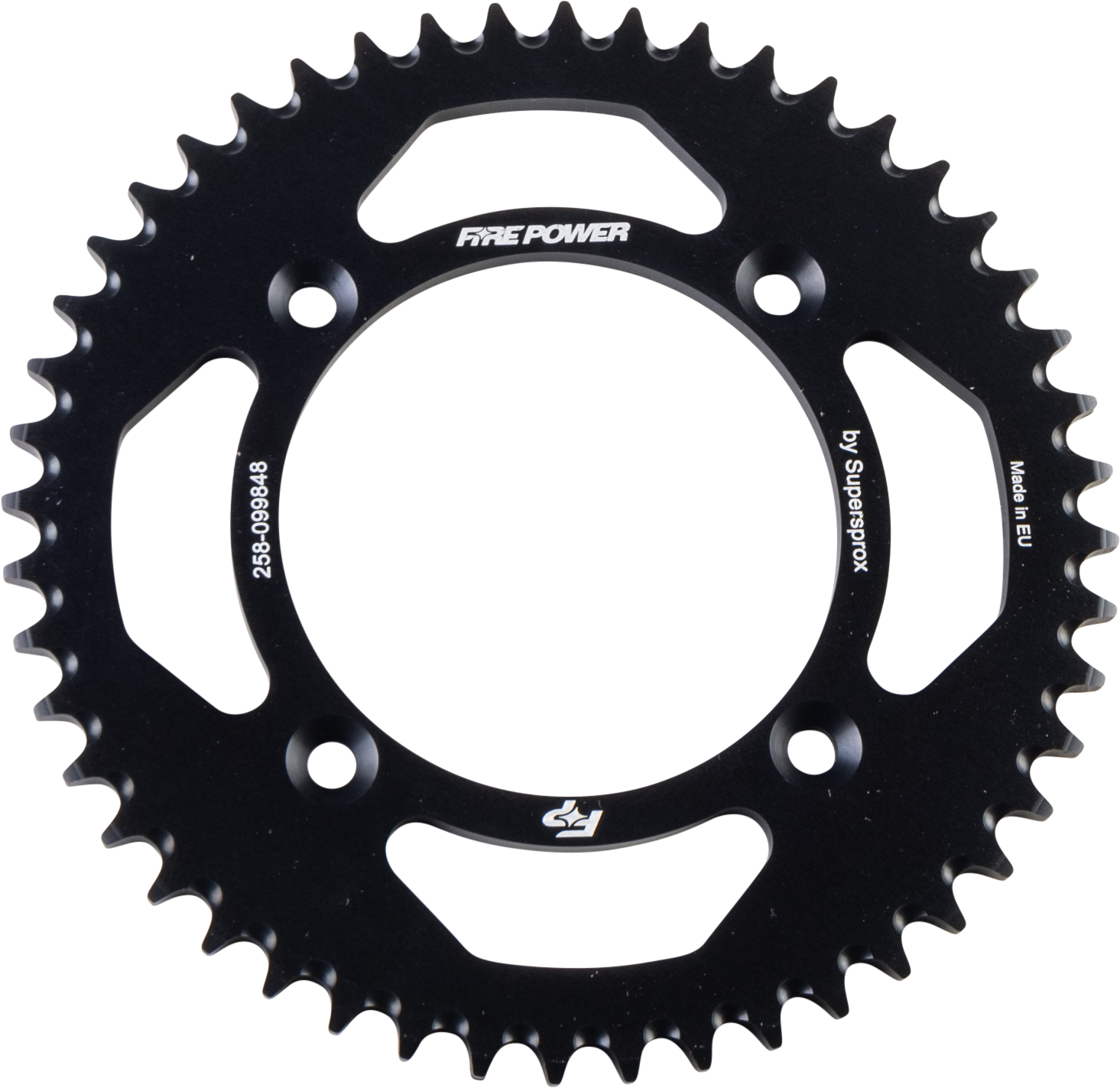 FIRE POWER REAR SPROCKET ALUMINUM 48T BLK - FPA-998-48-BLK