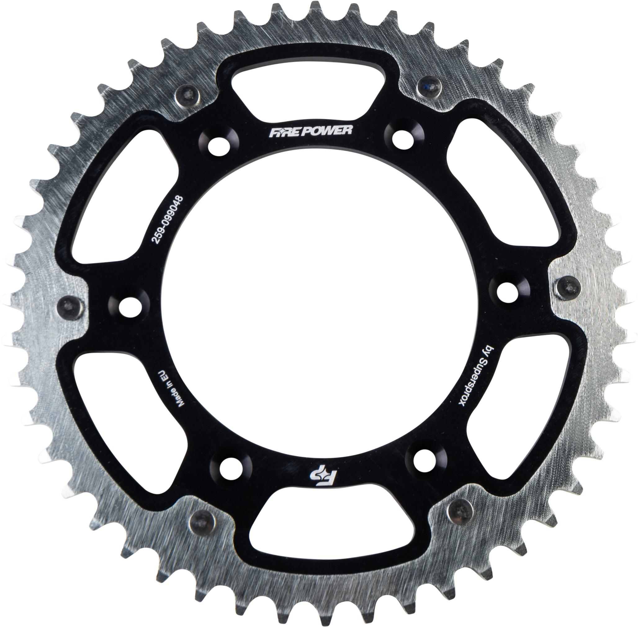 FIRE POWER REAR SPROCKET HYBRID 48T BLK/SIL - FPH-990-48-BLK