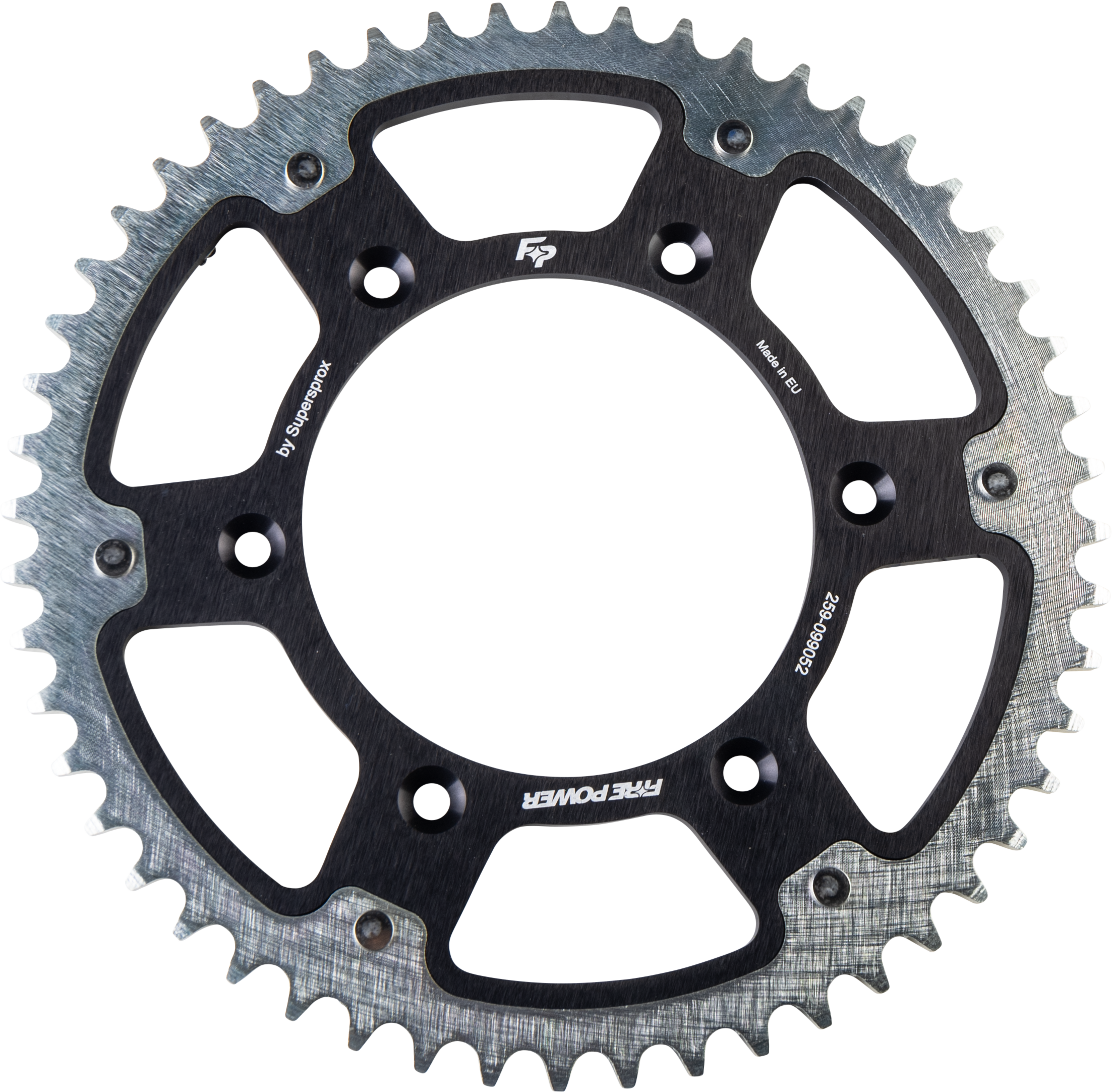 FIRE POWER REAR SPROCKET HYBRID 52T BLK/SIL - FPH-990-52-BLK