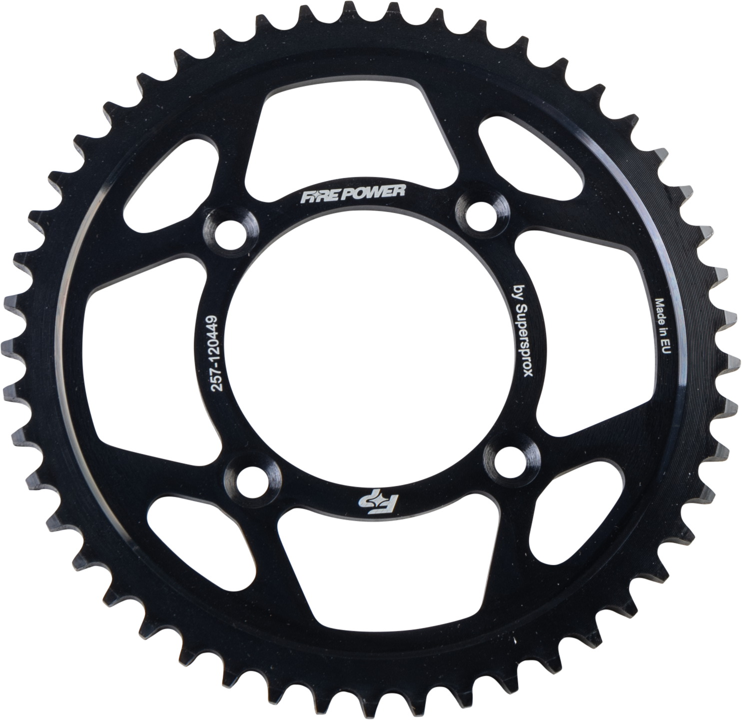 FIRE POWER REAR SPROCKET STEEL 49T BLK - FPS-1204-49-BLK