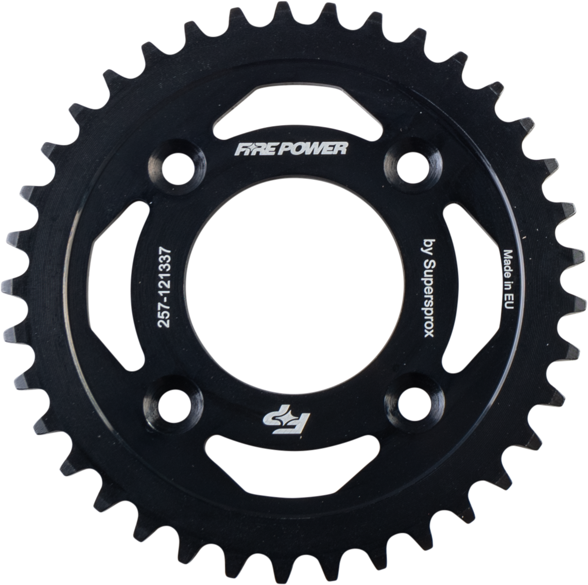 FIRE POWER REAR SPROCKET STEEL 37T BLK - FPS-1213-37-BLK