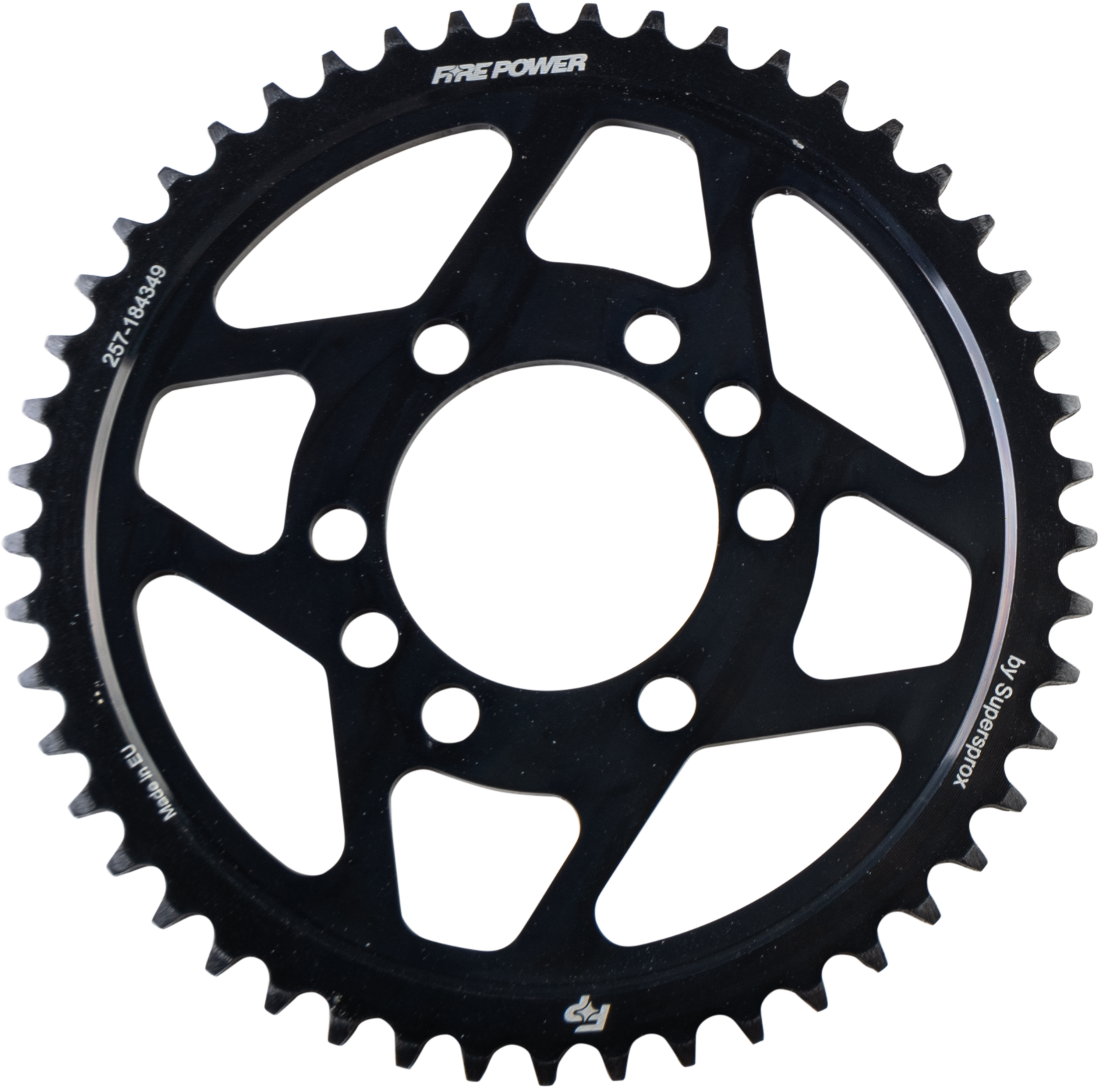 FIRE POWER REAR SPROCKET STEEL 49T BLK - FPS-1843-49-BLK