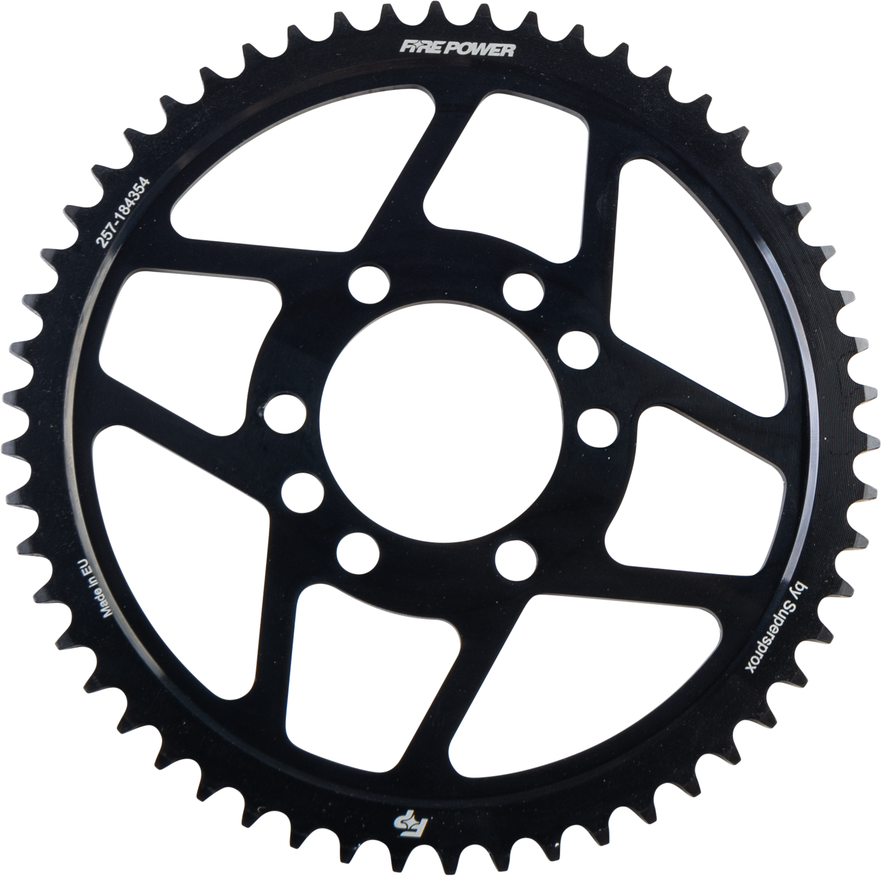 FIRE POWER REAR SPROCKET STEEL 54T BLK - FPS-1843-54-BLK
