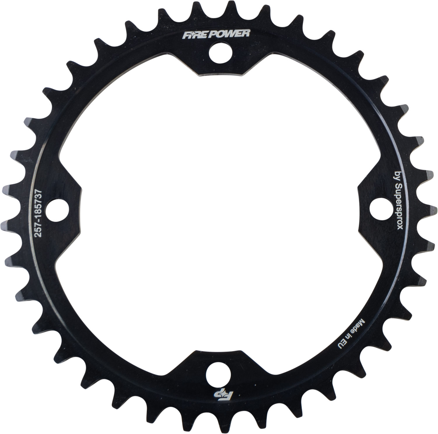 FIRE POWER REAR SPROCKET STEEL 37T BLK - FPS-1857-37-BLK