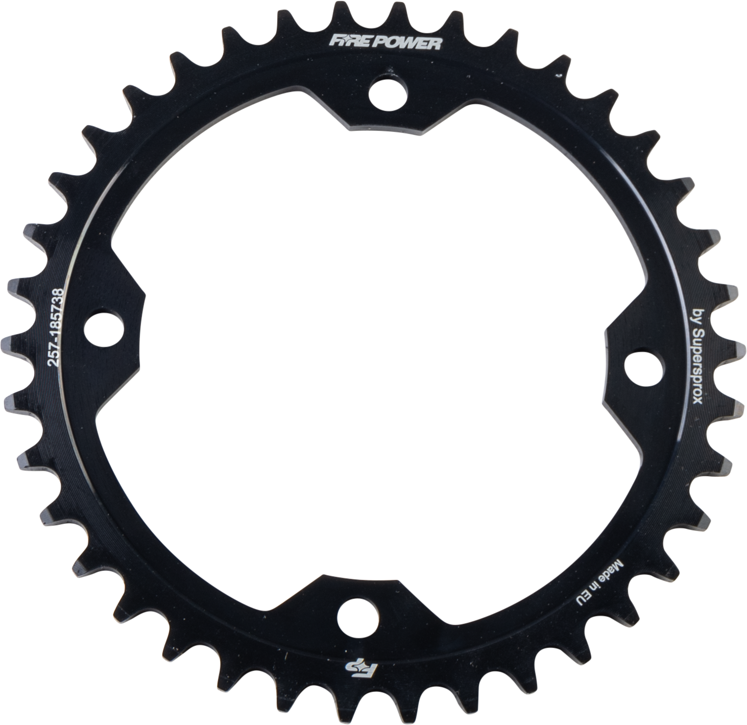 FIRE POWER REAR SPROCKET STEEL 38T BLK - FPS-1857-38-BLK
