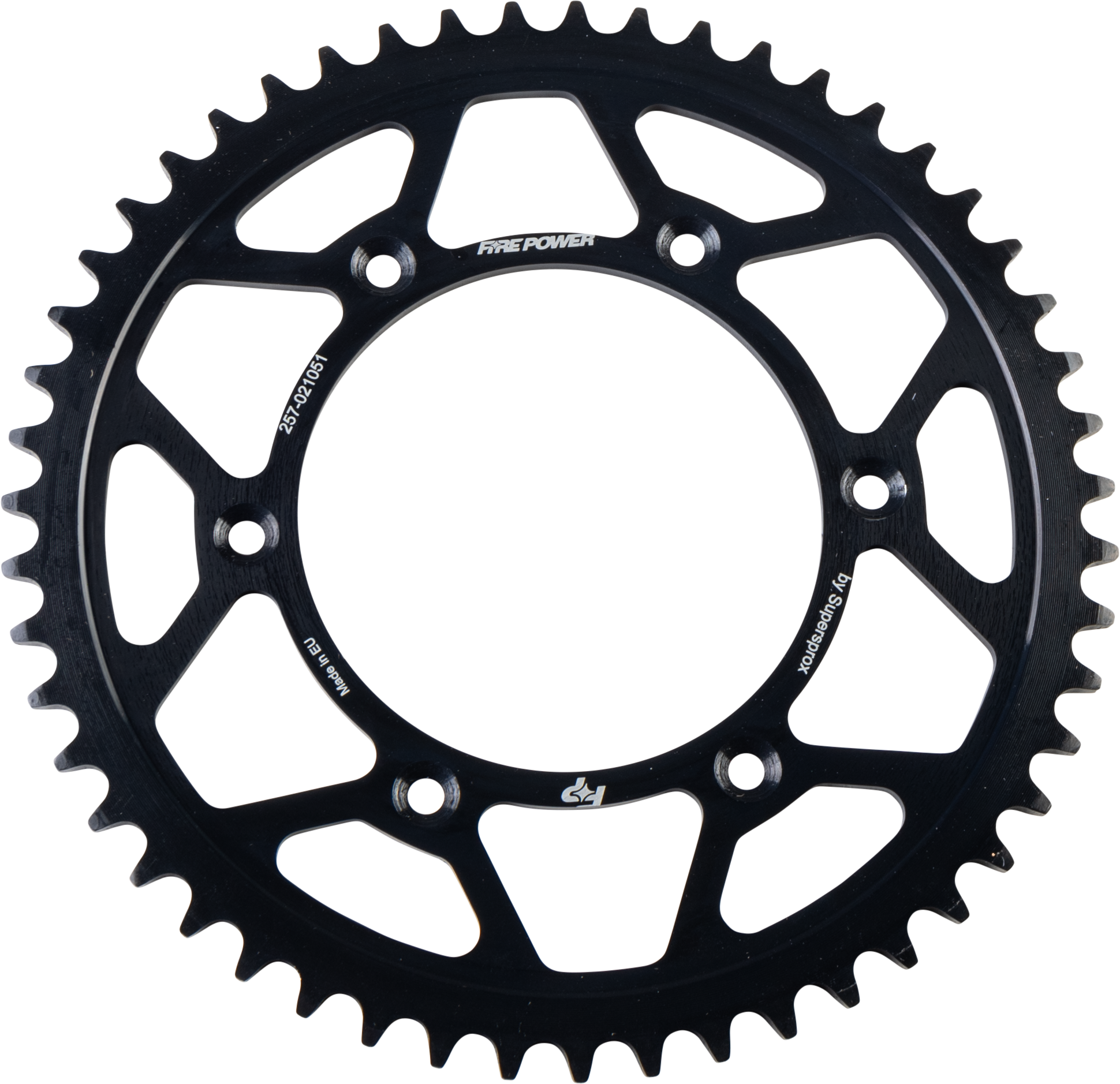 FIRE POWER REAR SPROCKET STEEL 51T BLK - FPS-210-51-BLK