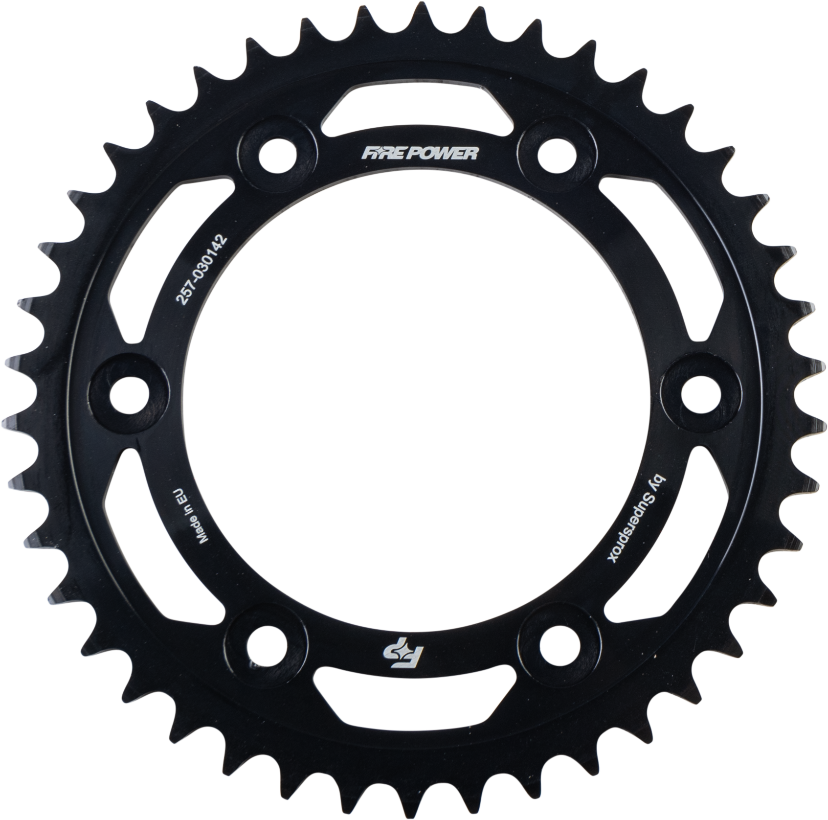 FIRE POWER REAR SPROCKET STEEL 42T BLK - FPS-301-42-BLK