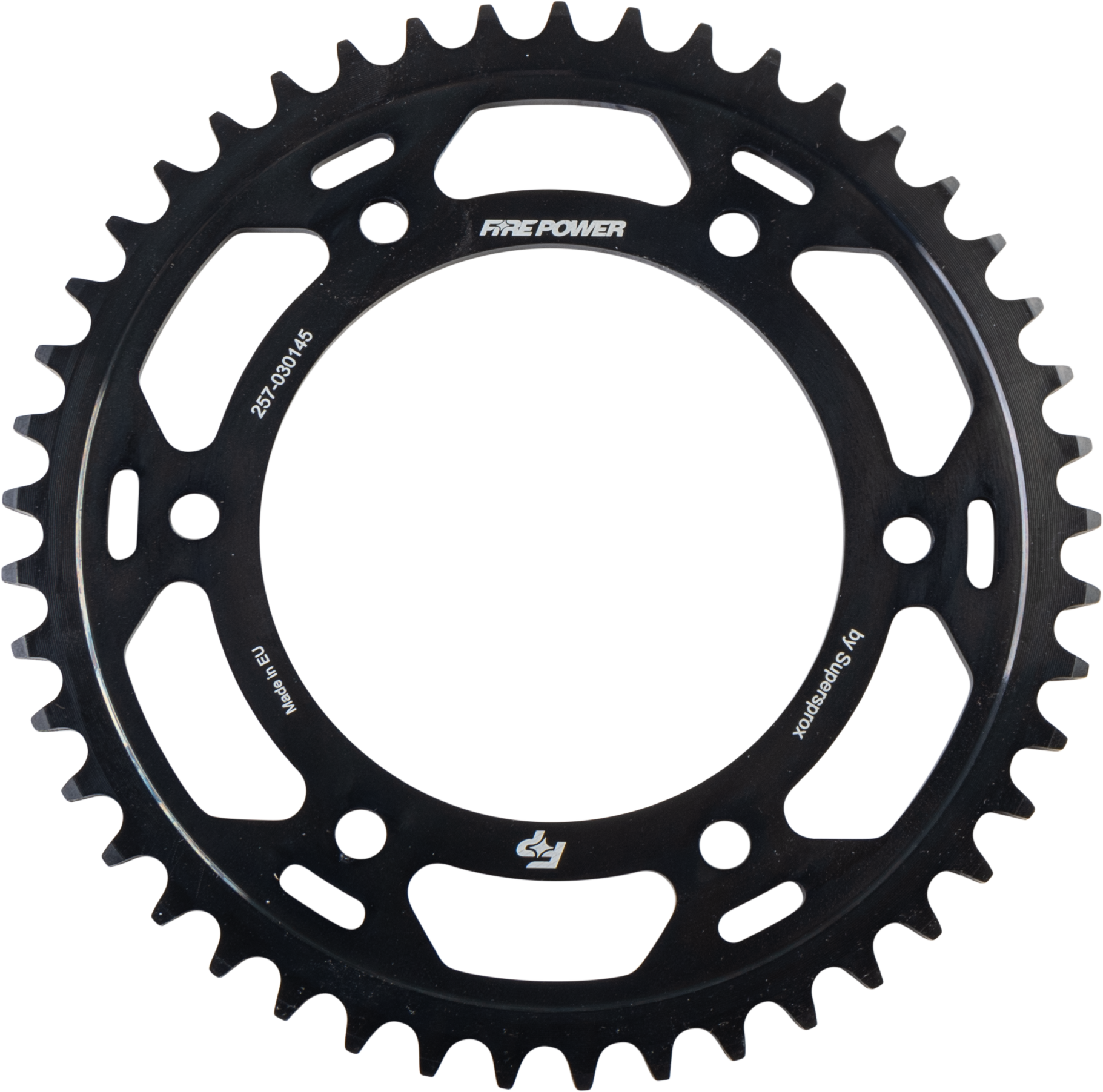 FIRE POWER REAR SPROCKET STEEL 45T BLK - FPS-301-45-BLK
