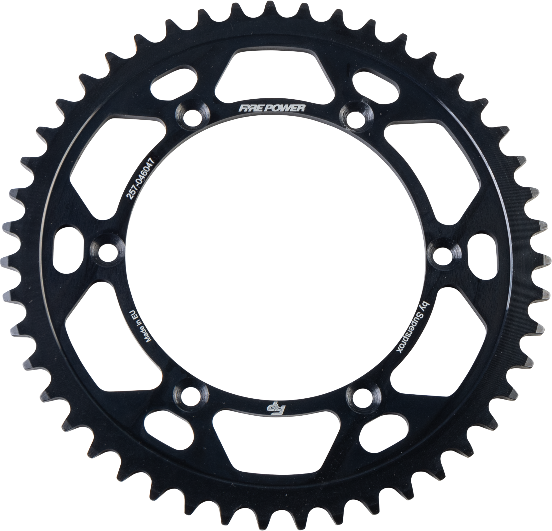 FIRE POWER REAR SPROCKET STEEL 47T BLK - FPS-460-47-BLK