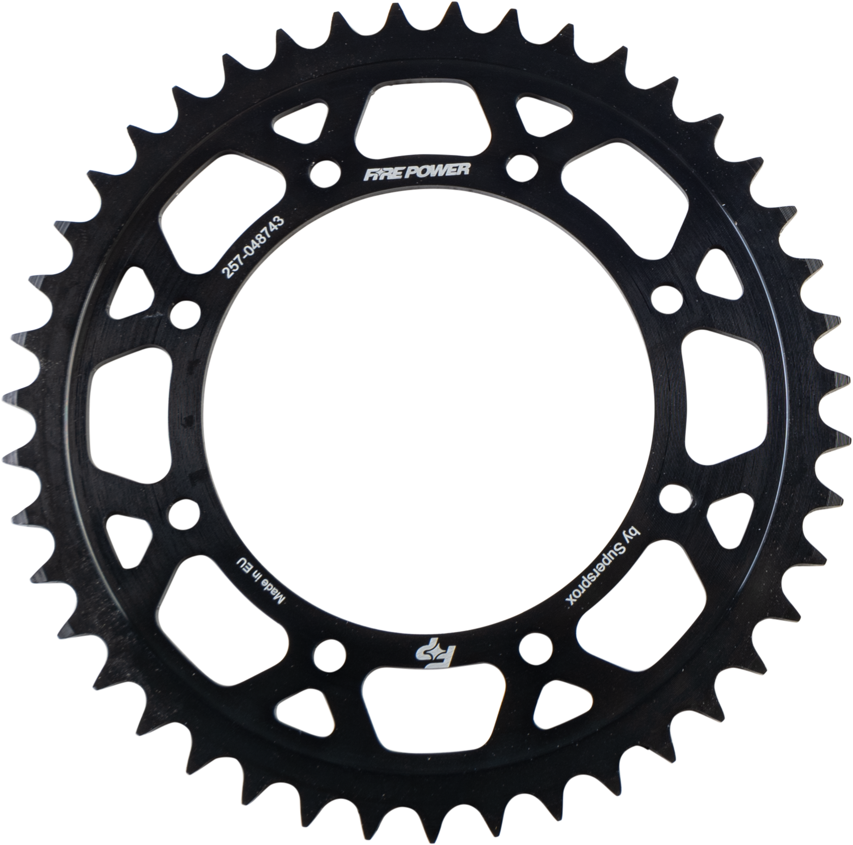 FIRE POWER REAR SPROCKET STEEL 43T BLK - FPS-487-43-BLK