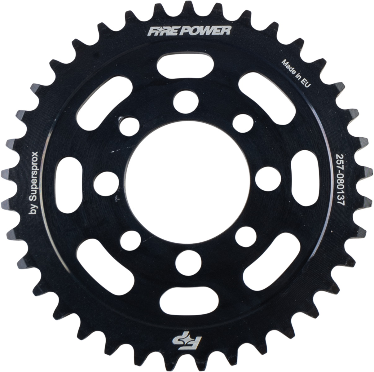 FIRE POWER REAR SPROCKET STEEL 37T BLK - FPS-801-37-BLK