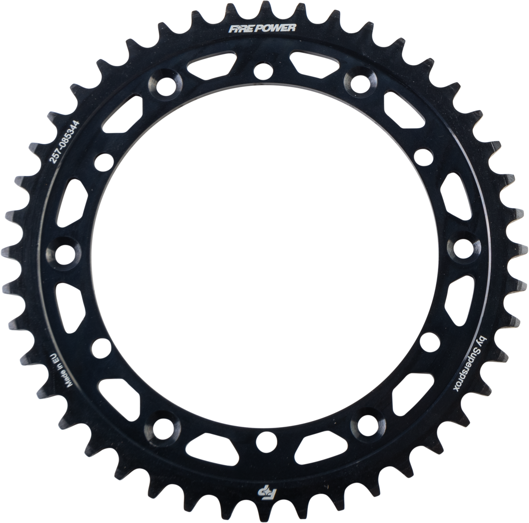 FIRE POWER REAR SPROCKET STEEL 44T BLK - FPS-853-44-BLK