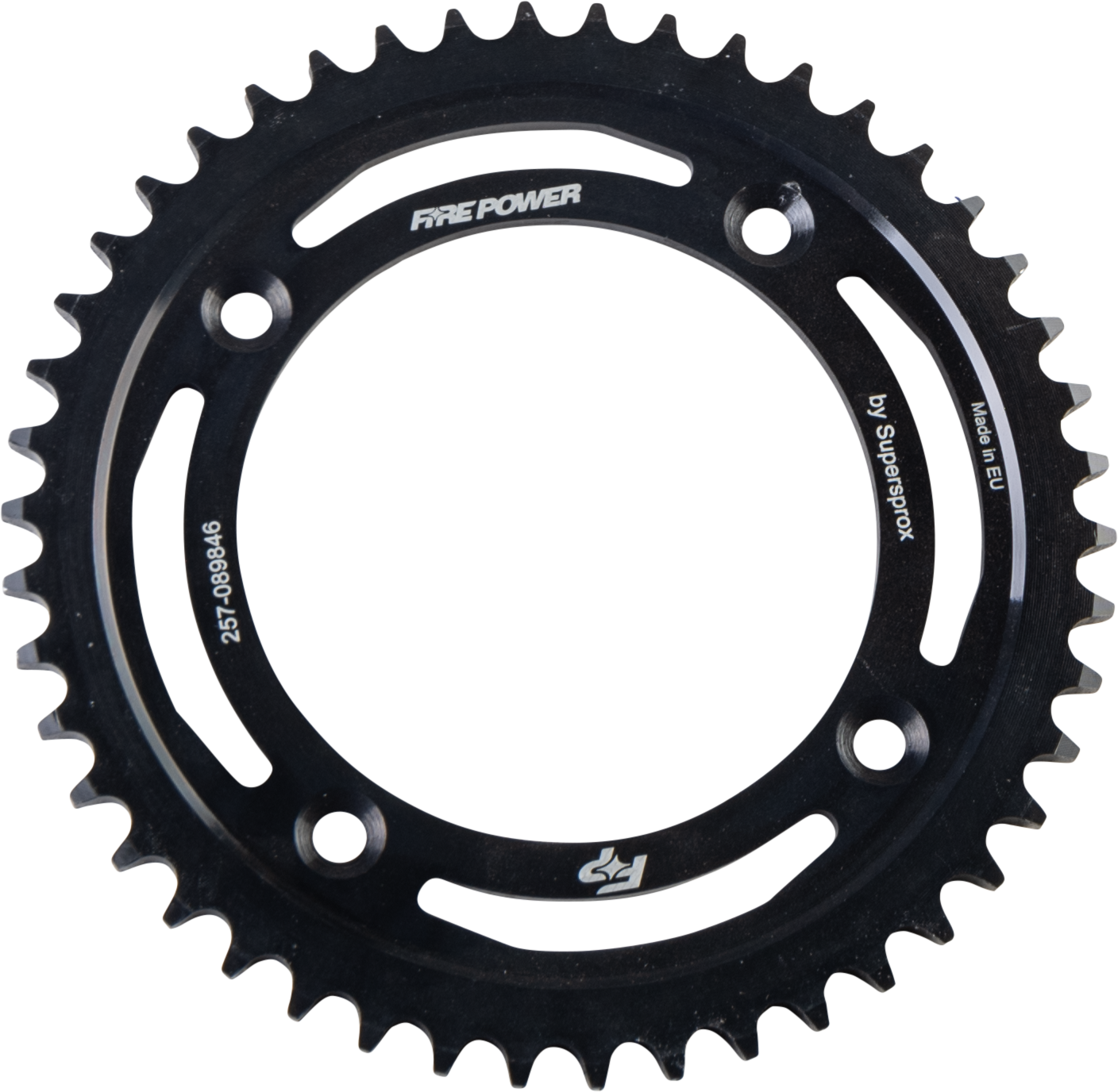 FIRE POWER REAR SPROCKET STEEL 46T BLK - FPS-898-46-BLK