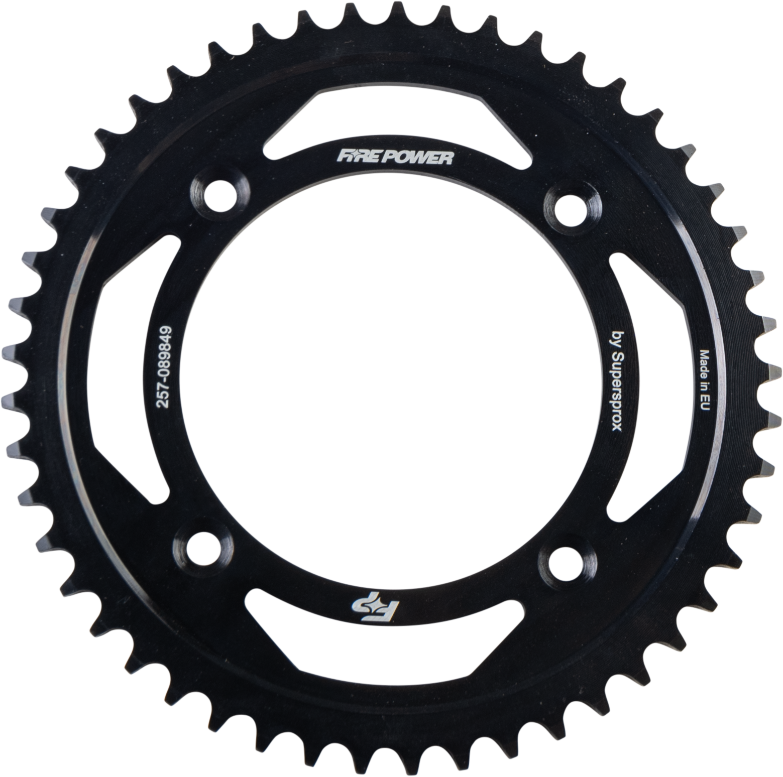 FIRE POWER REAR SPROCKET STEEL 49T BLK - FPS-898-49-BLK
