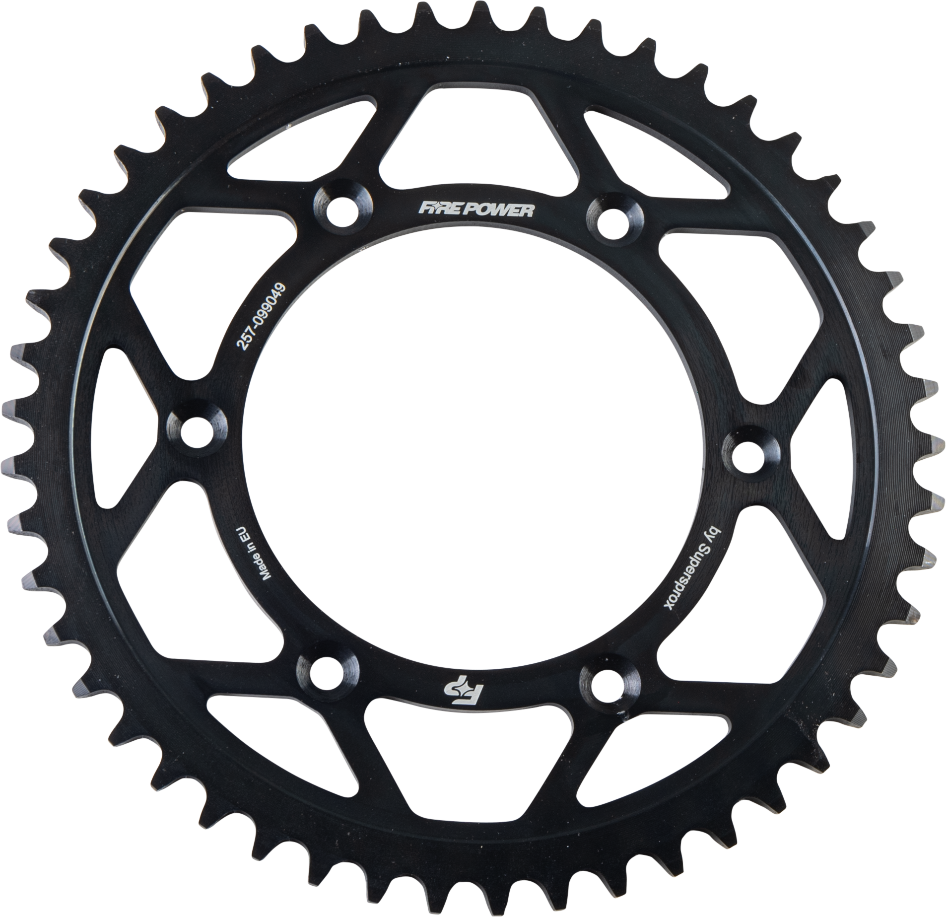 FIRE POWER REAR SPROCKET STEEL 49T BLK - FPS-990-49-BLK