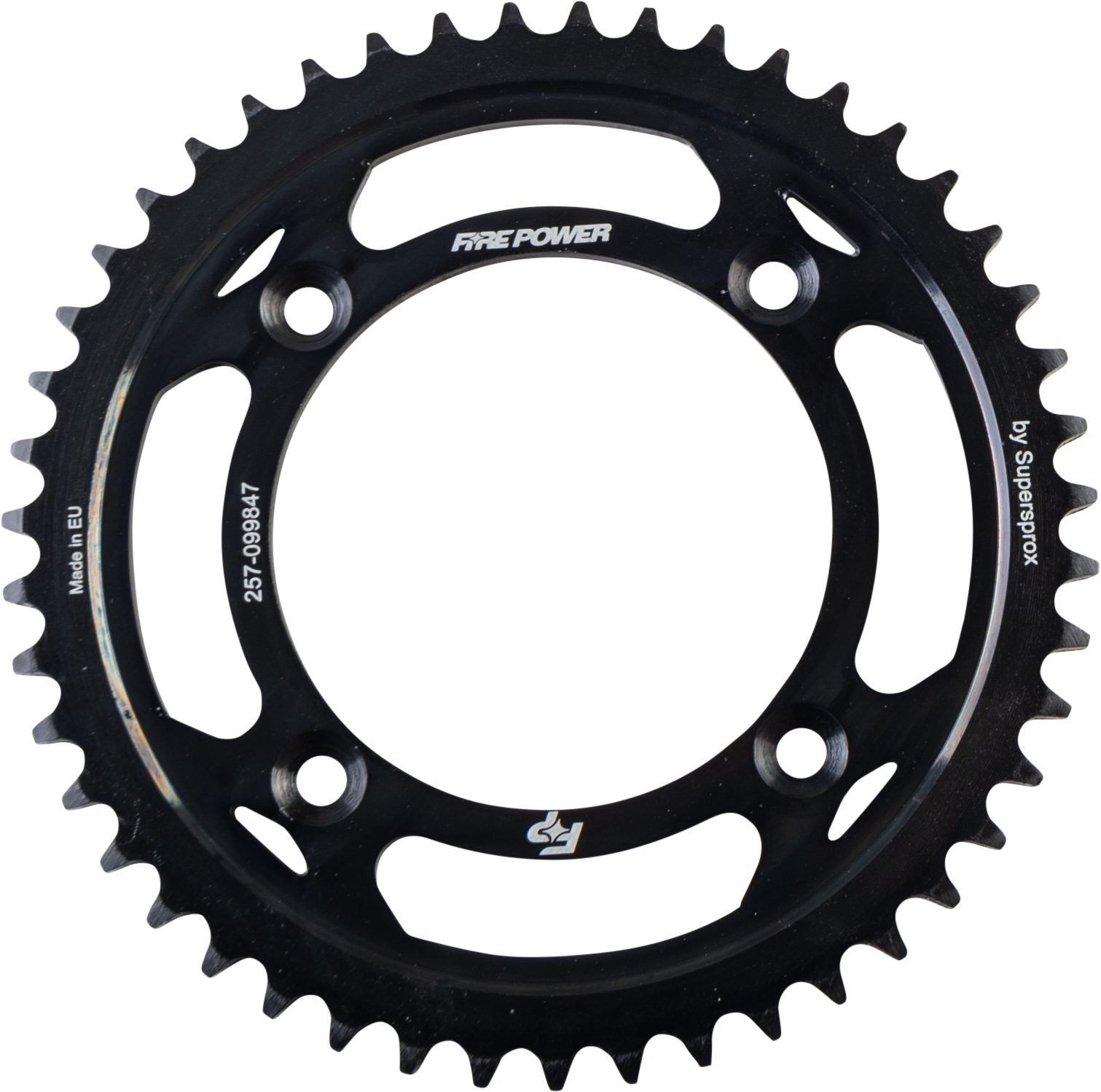 FIRE POWER REAR SPROCKET STEEL 47T BLK - FPS-998-47-BLK