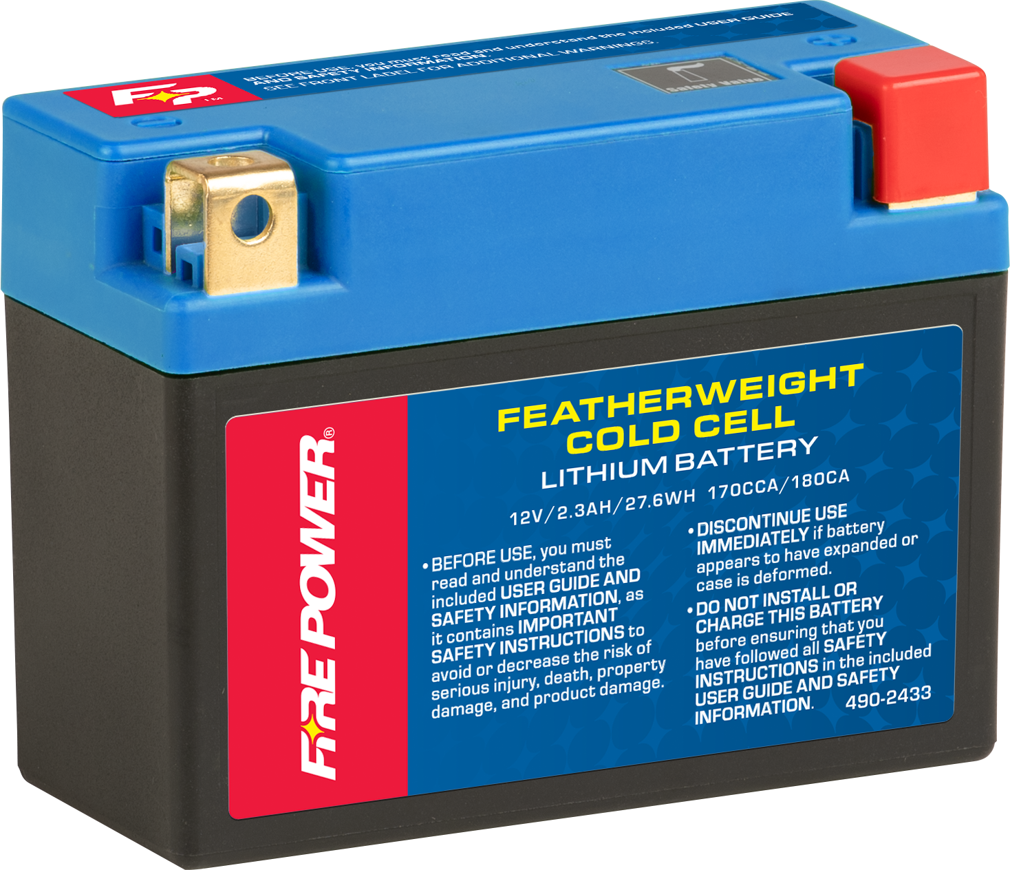 FIRE POWER FEATHERWEIGHT LITHIUM BATTERY 170 CCA 12V/27.6WH - HJ12L-FPZ