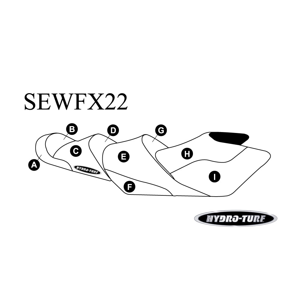 Hydro Turf Seat Cover for Yamaha FX Cruiser HO (14-18) / FX Cruiser SHO (14-16) / FX Cruiser SVHO / Ltd (14-18) - SEWFX22