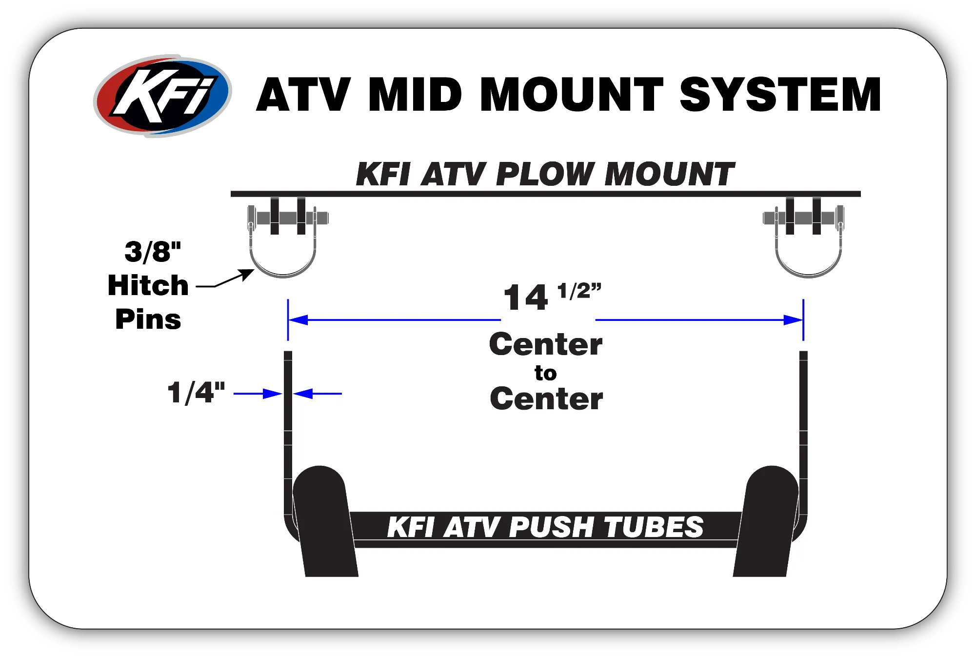 KFI Products UNIVERSAL ATV SNOWPLOW MOUNT - 105745 KFI Products UNIVERSAL ATV SNOWPLOW MOUNT - 105745
