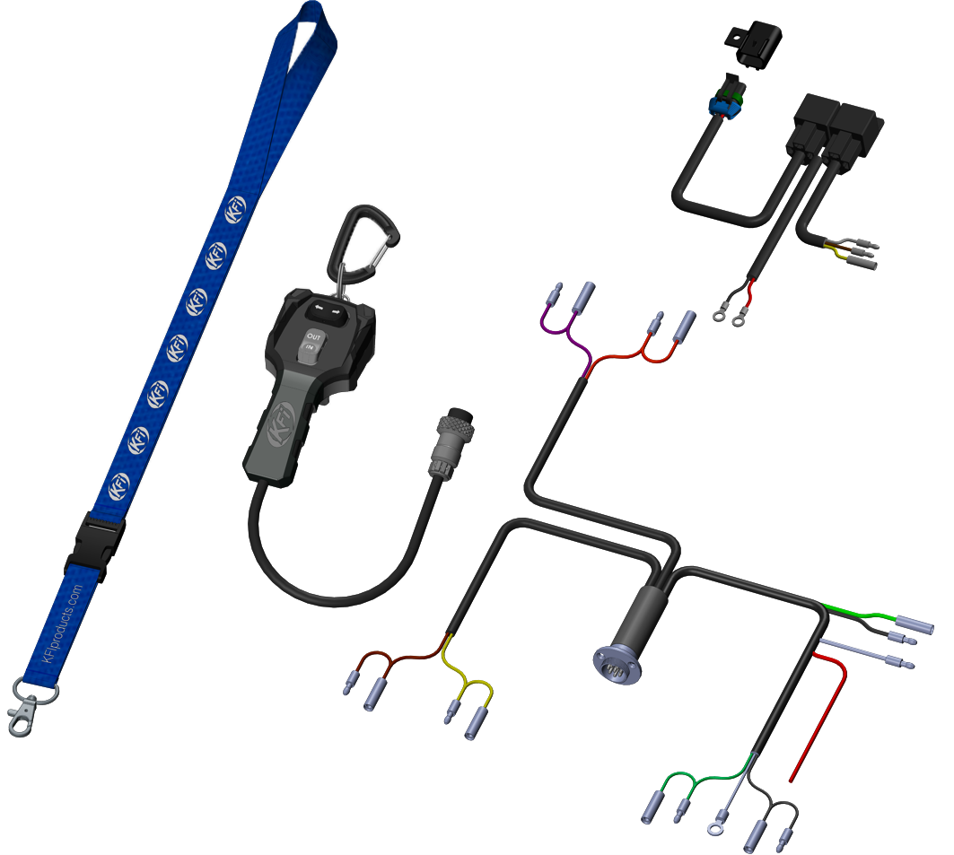 KFI Products KIT - ACT HAND REMOTE SINGLE ACTUATOR AND WINCH - 106950