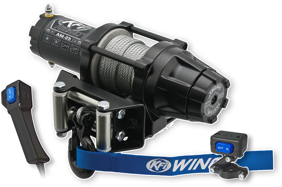 KFI Products 2500LB STEEL CABLE ASSAULT SERIES WINCH - AM-25
