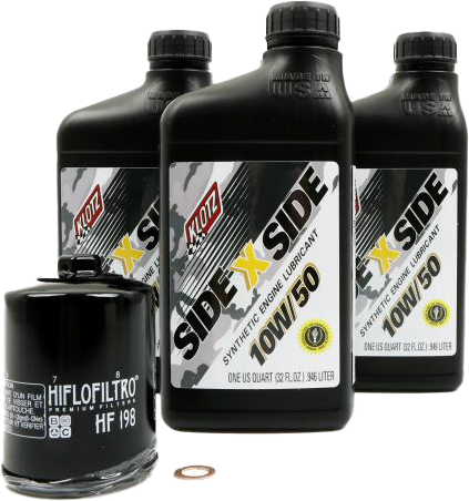 Klotz SIDEXSIDE OIL CHANGE KIT 10W50 /W OIL FILTER Polaris - KU-101