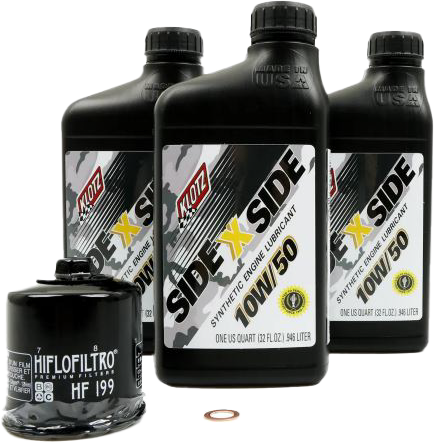 Klotz SIDEXSIDE OIL CHANGE KIT 10W50 /W OIL FILTER Polaris - KU-103