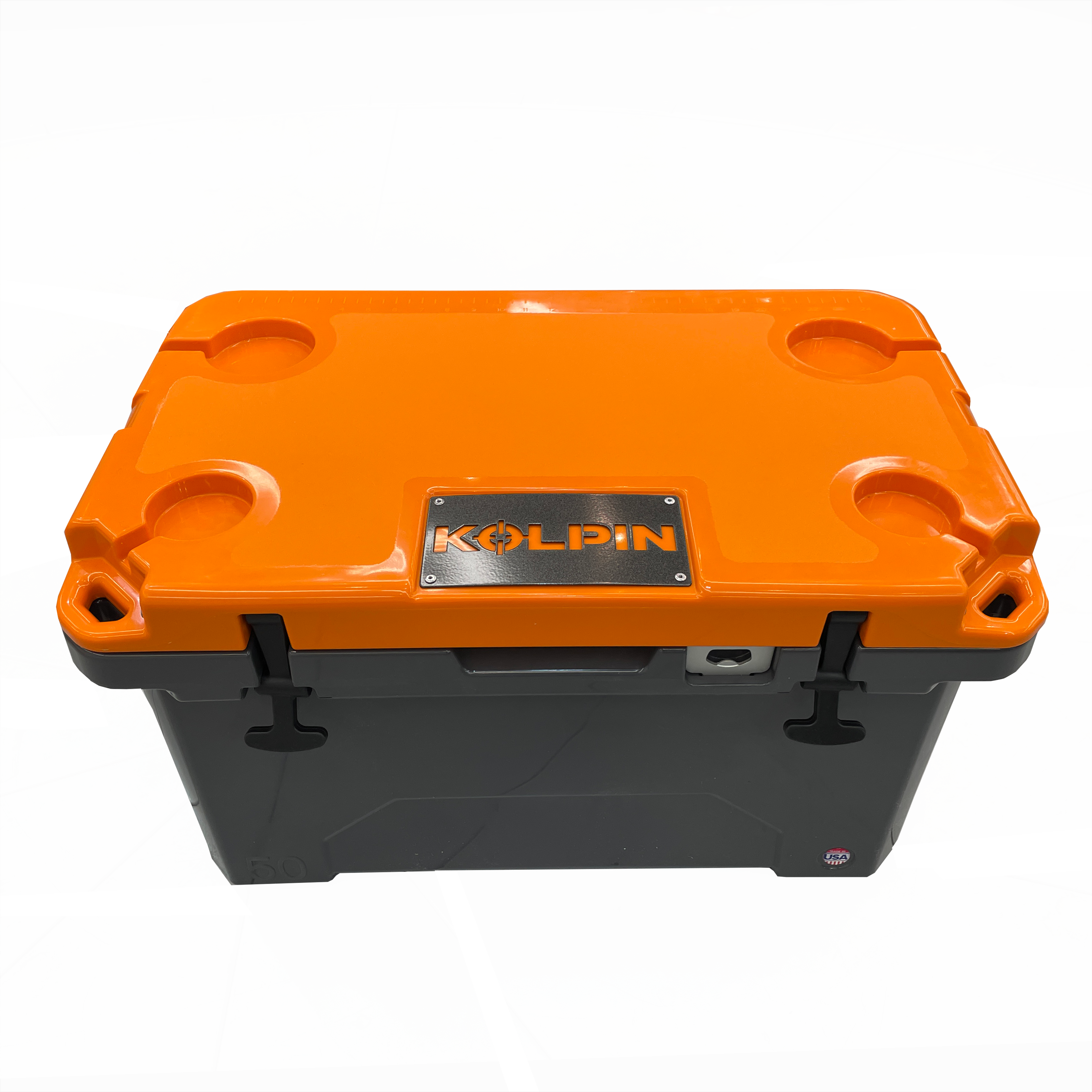 Kolpin 50Q Cooler - Orange Top / Gray Bottom - 99051