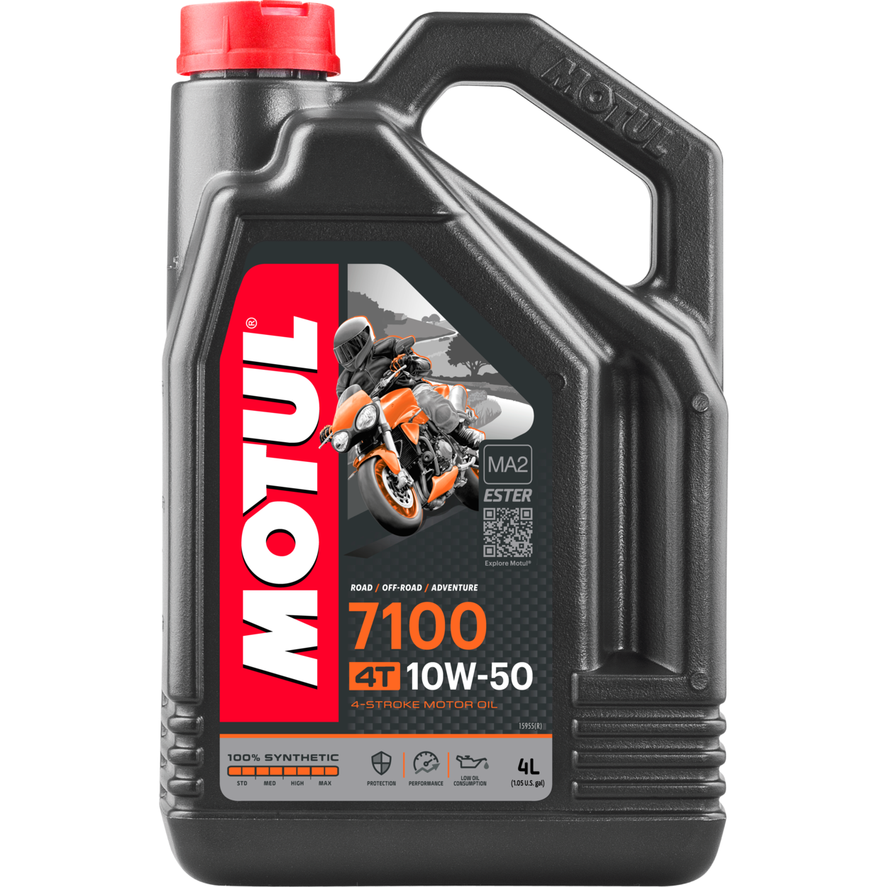 Motul 7100 FULL Synthetic ENGINE OIL 4T 10W50 4L 4/CASE - 104098
