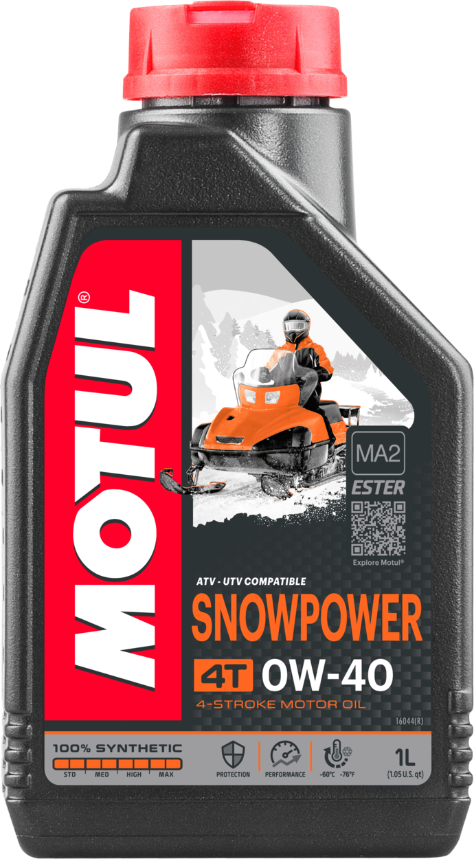 Motul SNOWPOWER Synthetic ENGINE OIL 4T 0W40 1L 12/CASE - 105891