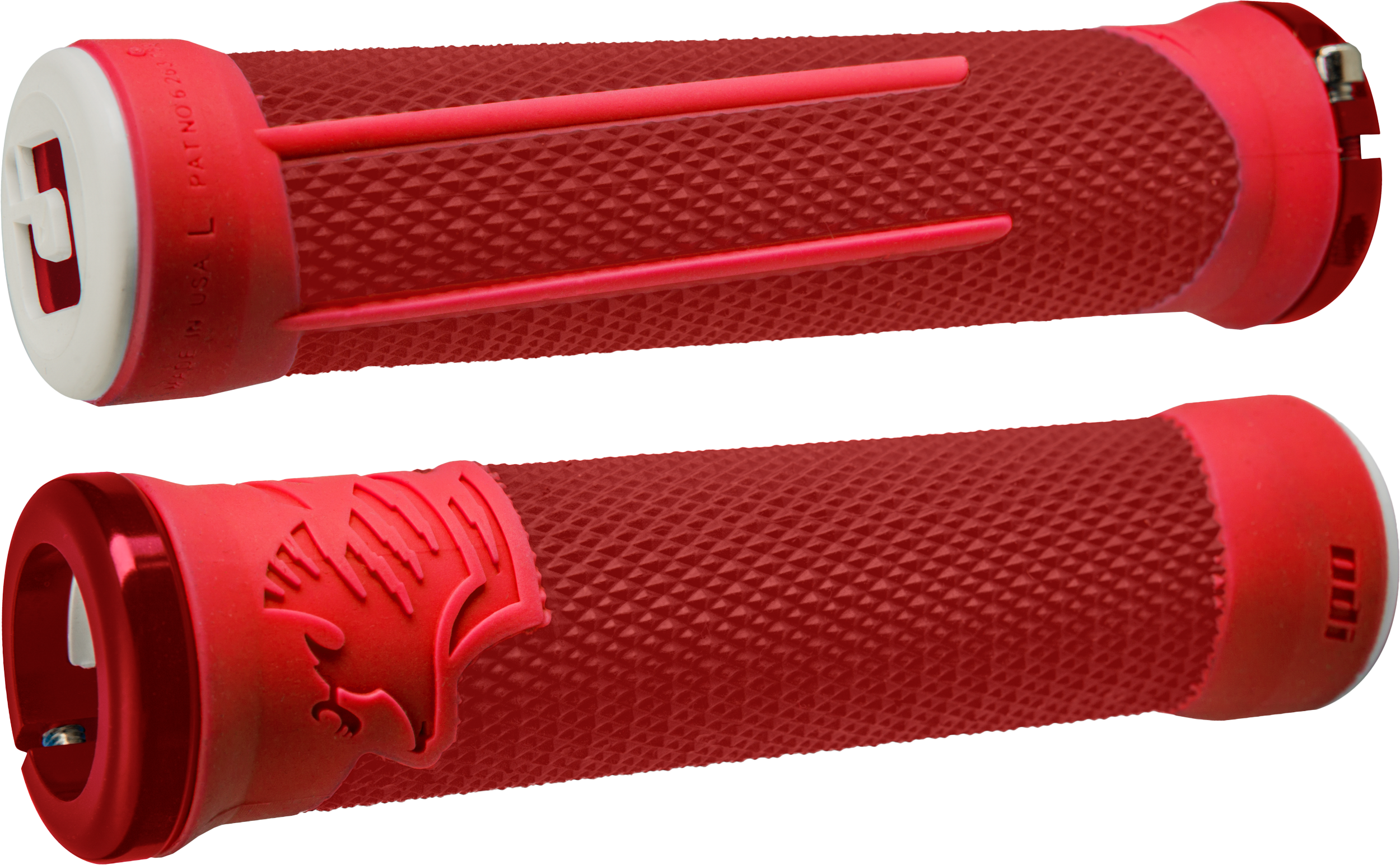 ODI AG-2 MTB/BMX GRIPS RED/FIRE RED W/RED - D35A2RF-R