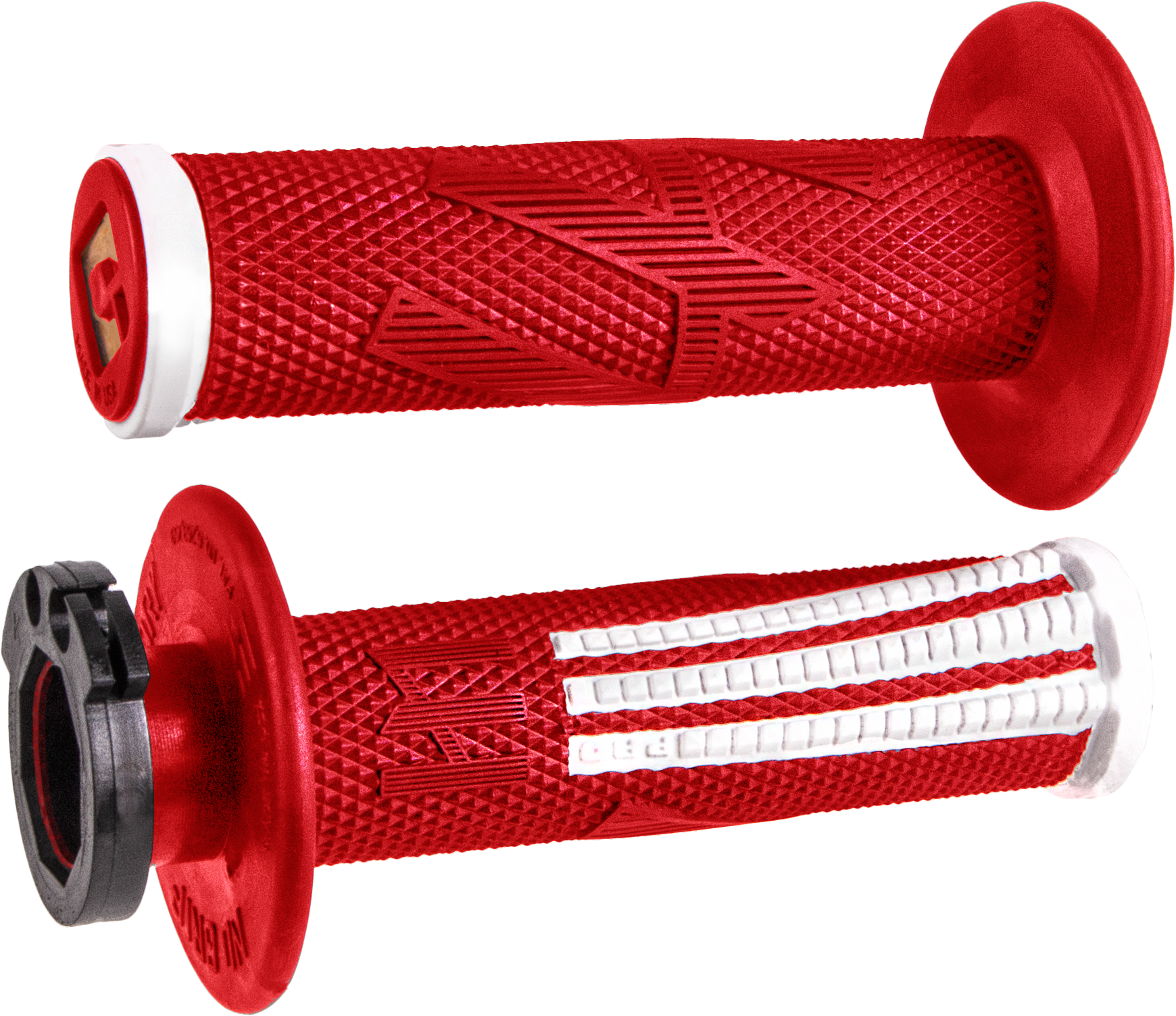 ODI EMIG2 PRO V2 LOCK-ON GRIP RED/WHITE - H36EPRW