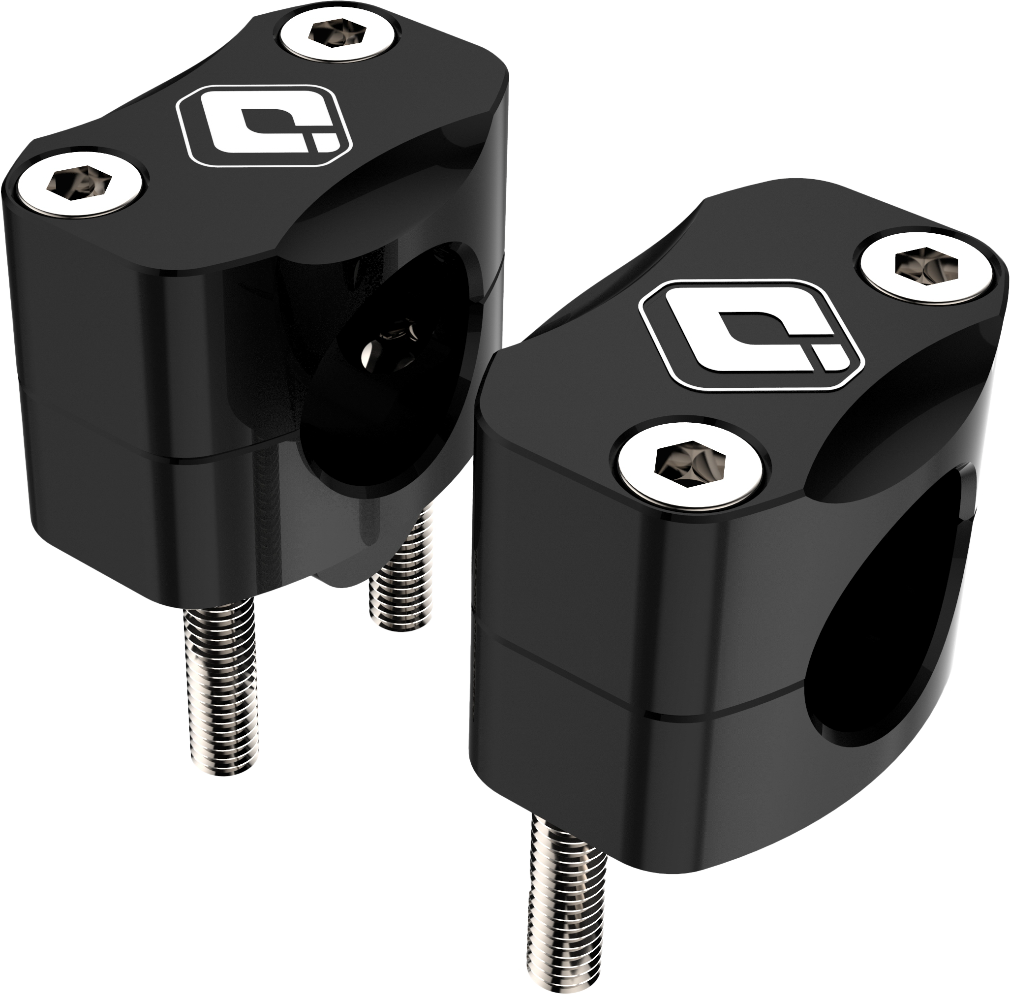 ODI BAR ADAPTERS 7/8" TO 1 1/8" 15MM RISE BLACK - H71UMB
