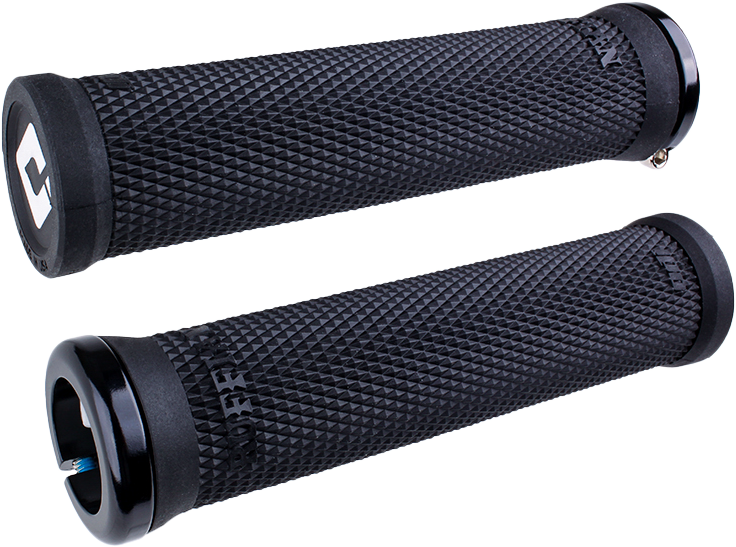 ODI RUFFIAN V2.1 GRIPS 135MM BLK/BLK STNLS STEEL SCREWS - L33RFB-B