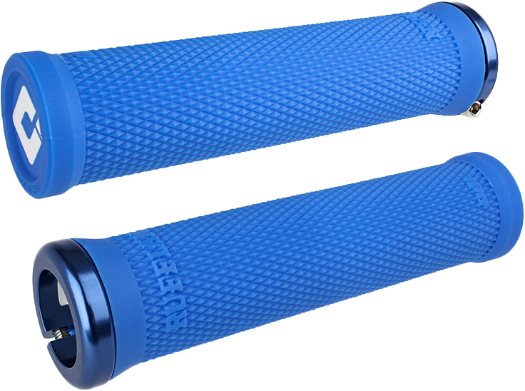 ODI RUFFIAN V2.1 GRIPS 135MM MED BLU/BLU STNLS STEEL SCREWS - L33RFU-U