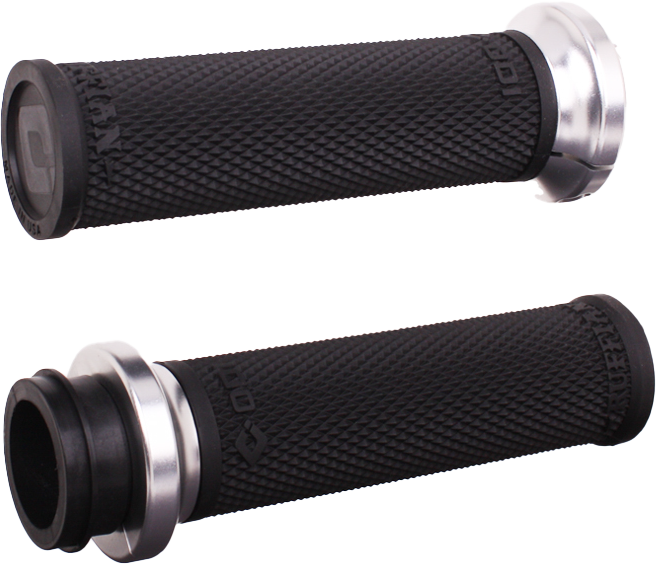 ODI RUFIAN GRIPS TBW 1" BLACK/SILVER - V30HTWB-S