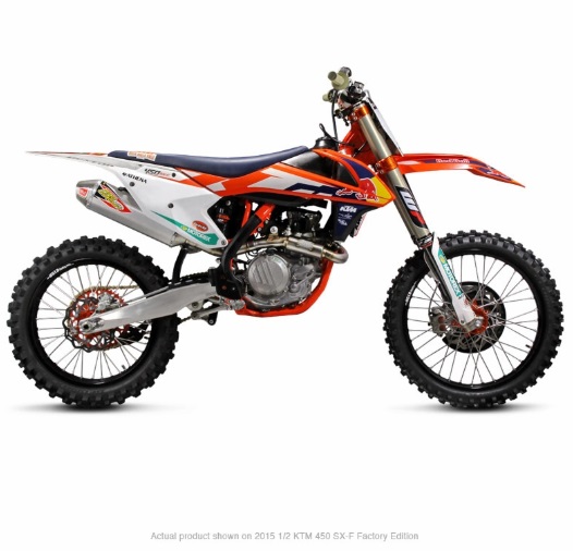 Pro Circuit T-6 Stainless System For Ktm 450 Sx-F Factory Edition 2015 1/2 - Click Image to Close