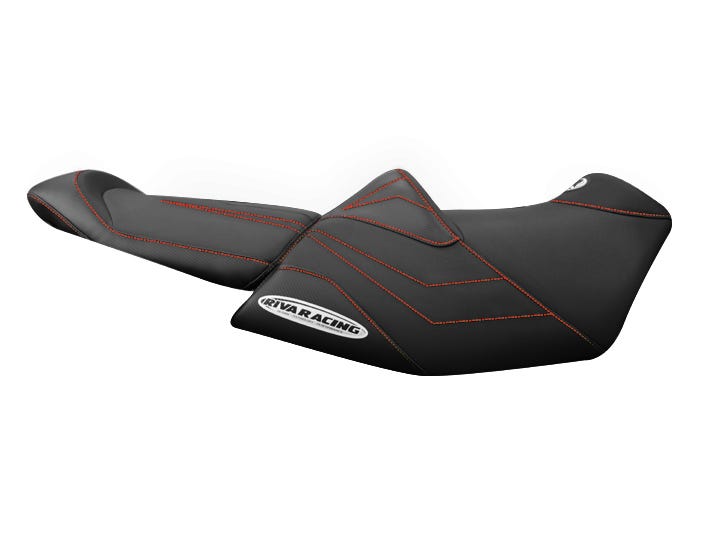 Riva SEAT Cover , RXTX 18+ , Black/Black/Black RED STITCH - RS5-120-3